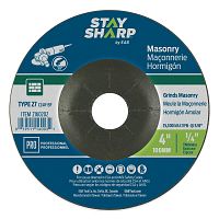 4&quot; x 1/4&quot;  Depressed Center Wheel Masonry Grinding Flat Wheel Type 27  Professional Abrasive  